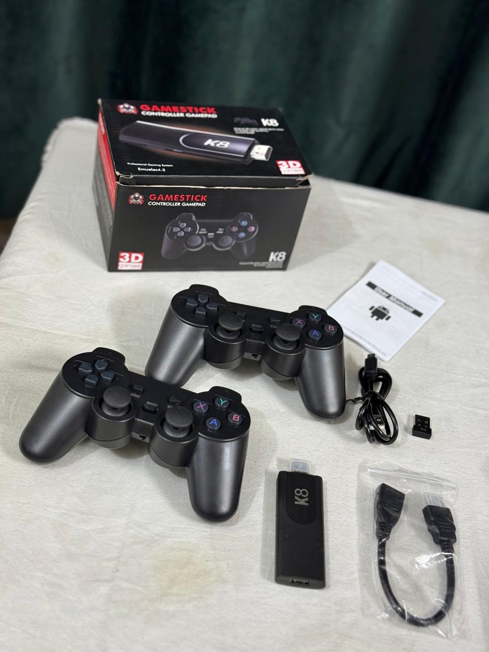 K8 Game Stick 4K Retro Gaming Console – Wireless Controllers & 3D Games