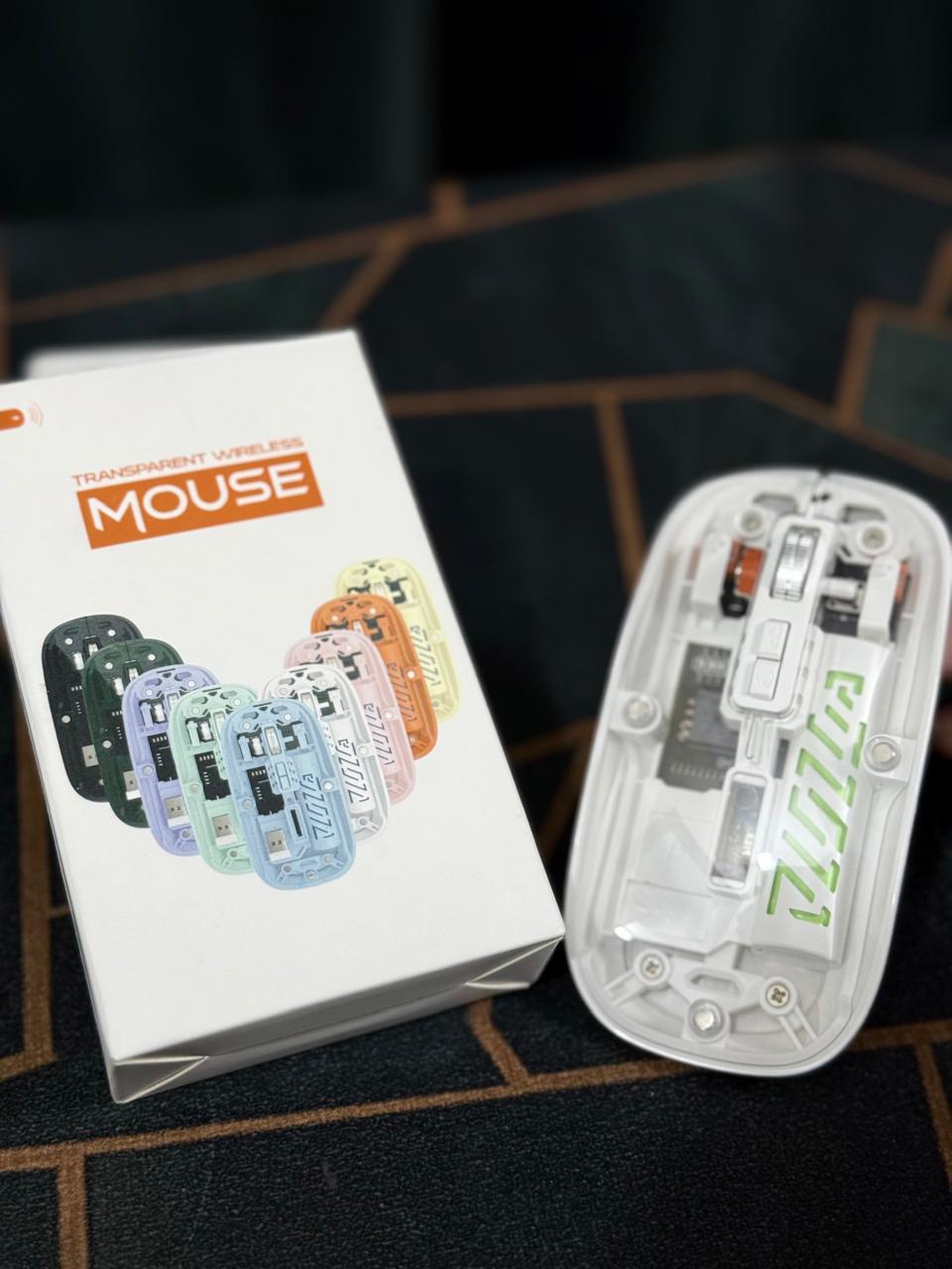 Transparent Wireless Mouse with USB Nano Receiver – Slim, Lightweight & Silent Click 🖱️✨